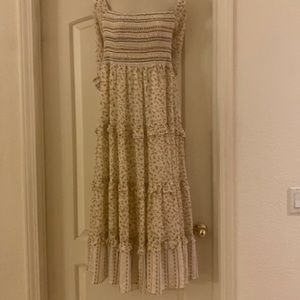 Davi &‎ Dani Floral Flower Smocked Spring Summer Long Dress